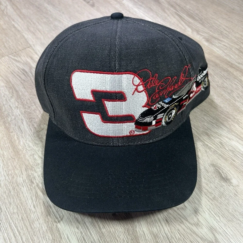 VTG Dale Earnhardt Snapback Hat NASCAR Competitors View Gray Black Cap